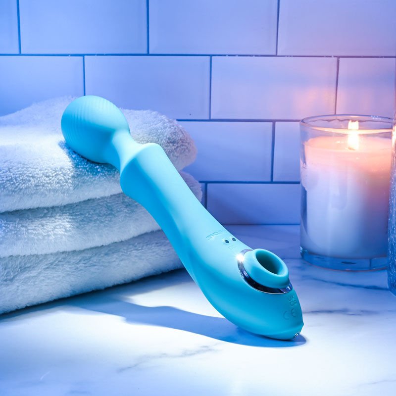Evolved - wanderful sucker - wand and suction vibrator - Product top view  | Flirtybay.com.au